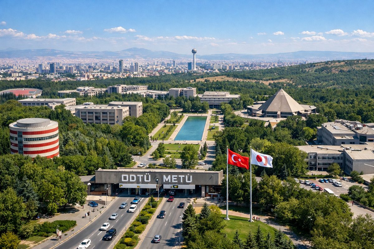 大学校园航拍图