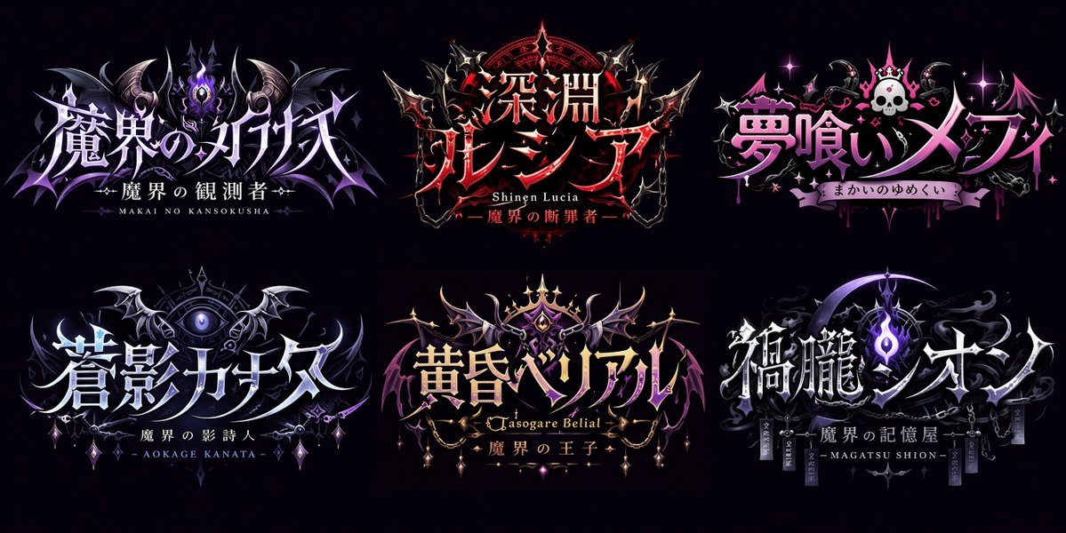 哥特风 VTuber Logo 网格