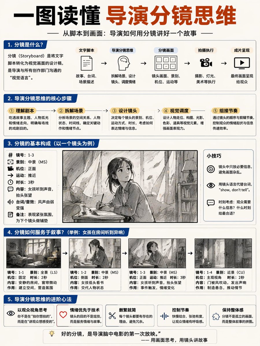 导演分镜思维信息图