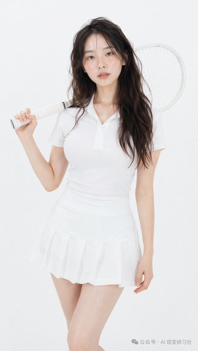 写实风格网球运动员摄影棚肖像