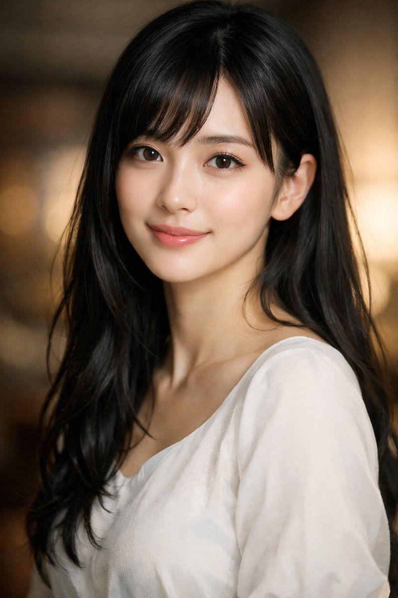 年轻女性写实肖像