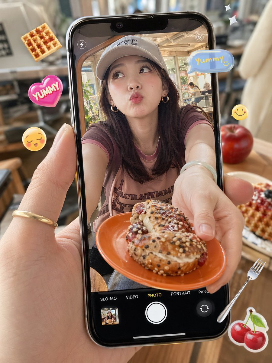 咖啡馆手机拍摄美食快照