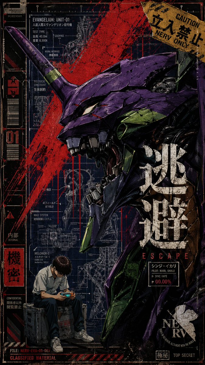 硬核风格 Evangelion Unit-01 海报