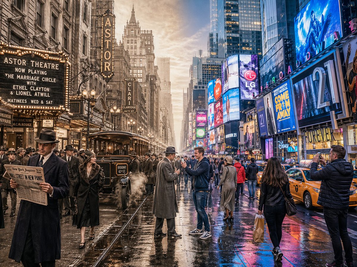 分屏时空穿越场景