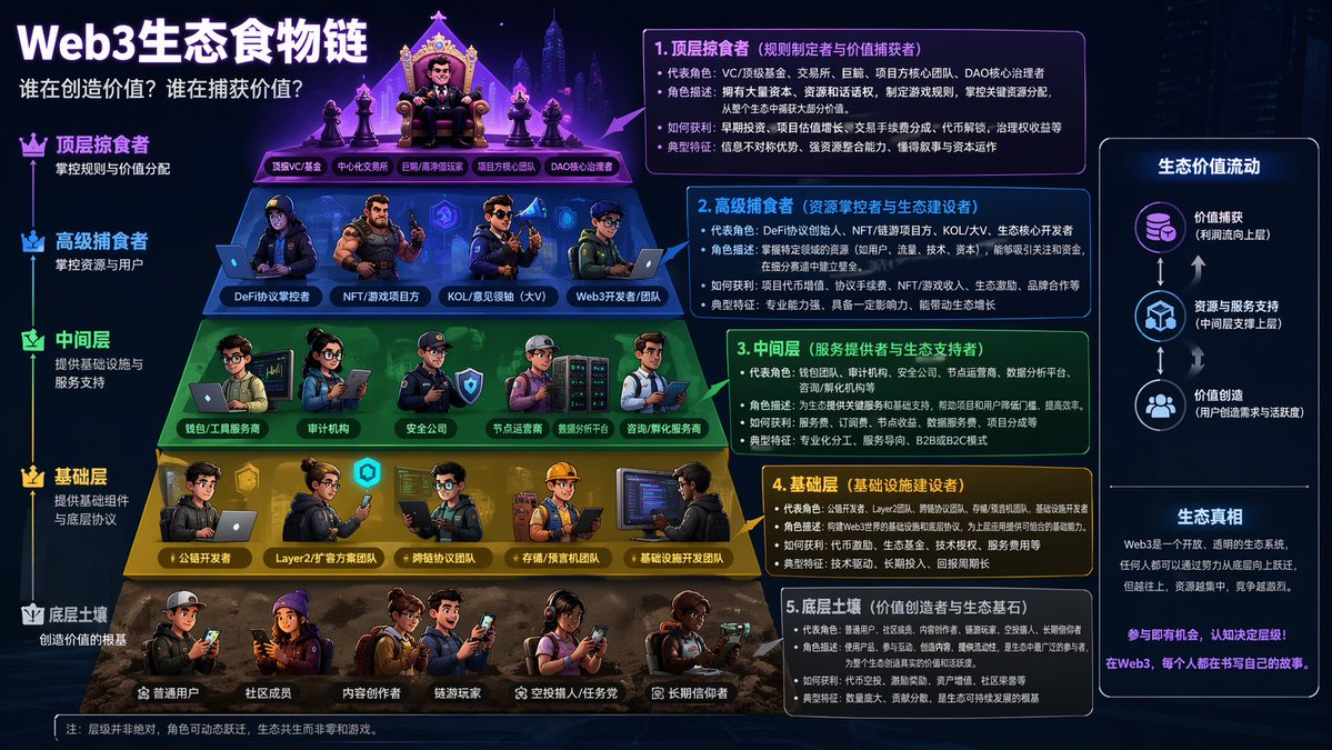 Web3 生态系统食物链
