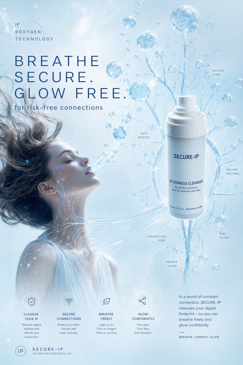 未来感 SECURE-IP 广告海报