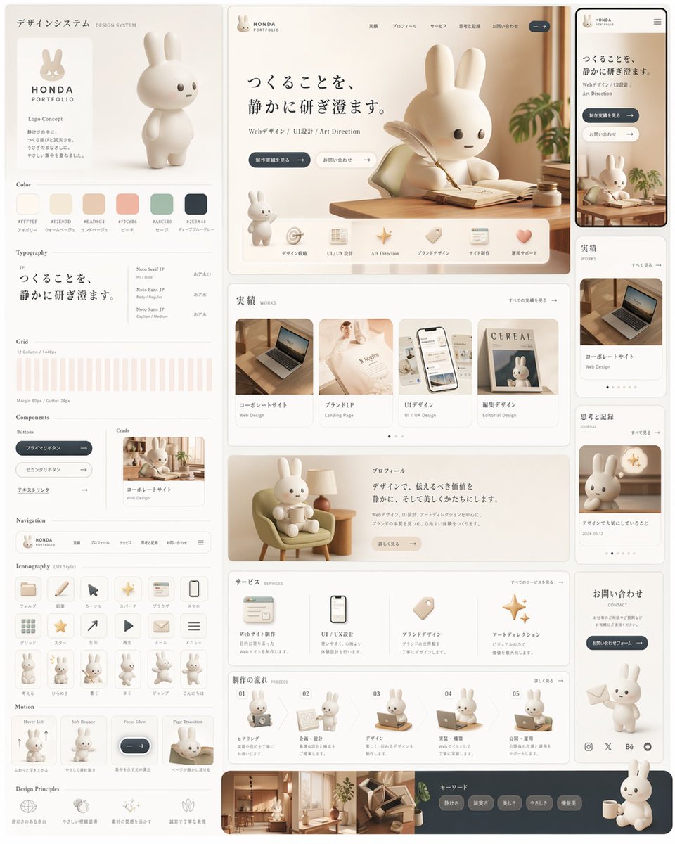 Rabbit Portfolio 设计系统项目