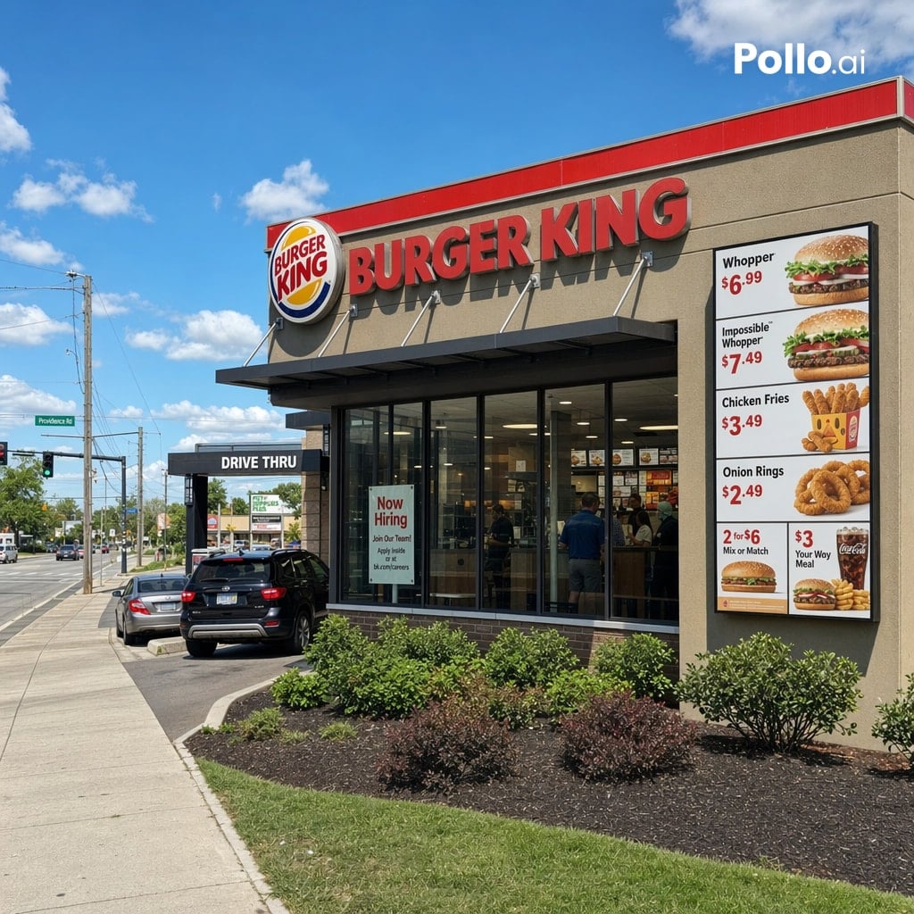 照片级写实快餐店门面