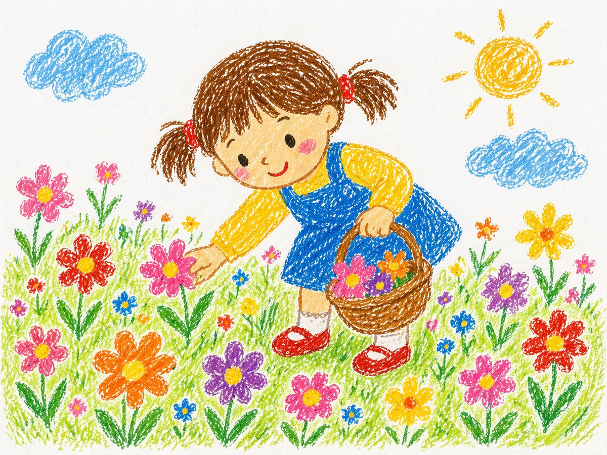 蜡笔画风格提示词