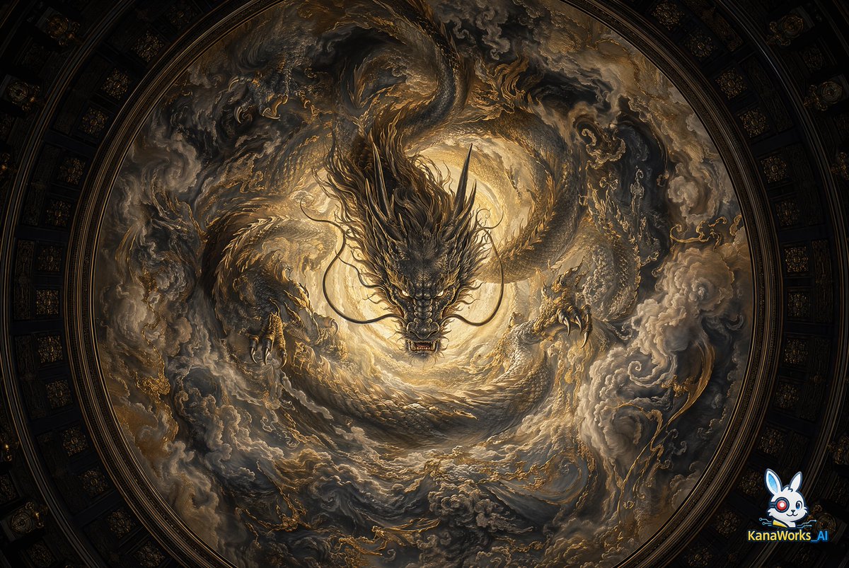 博物馆级“鸣龙”穹顶壁画