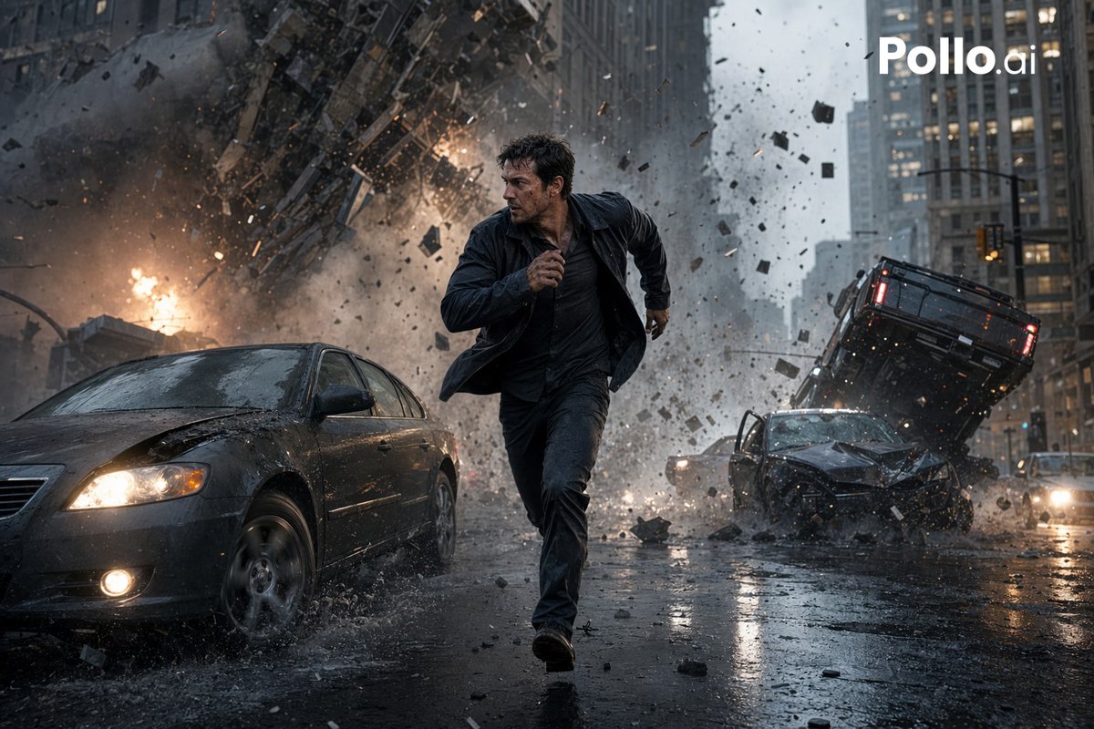 电影级城市爆炸追逐