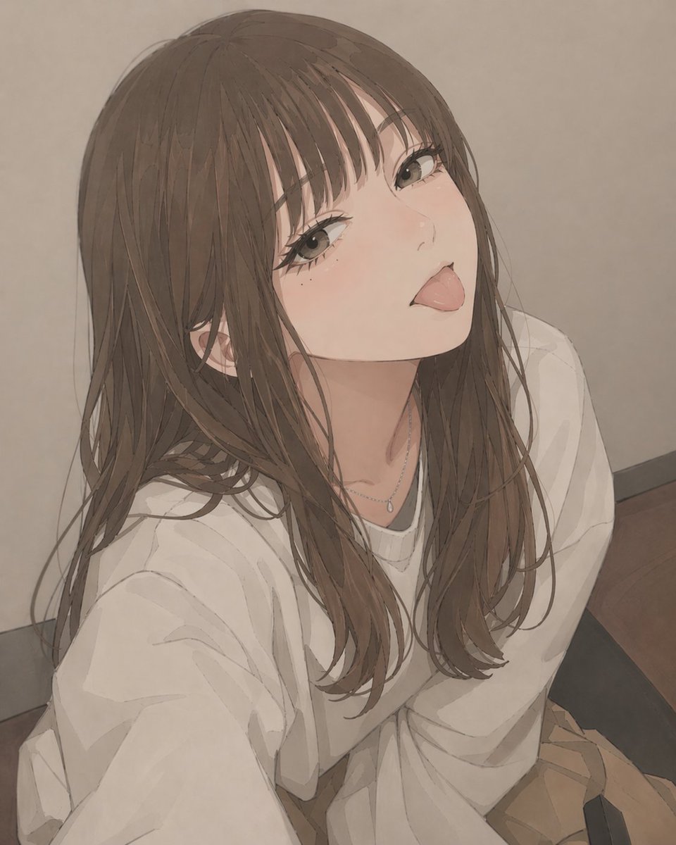 动漫少女自拍肖像（已打码）