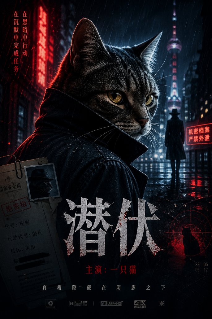 猫咪间谍电影海报
