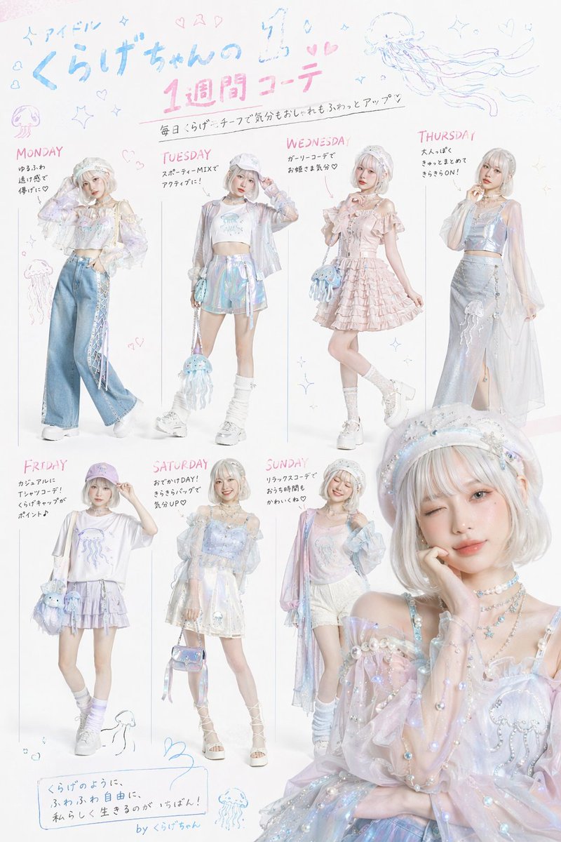 时尚杂志周度穿搭提示词