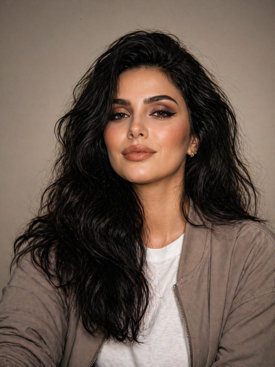 中性色调简约影棚人像