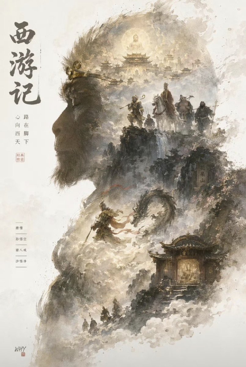 《西游记》水墨海报