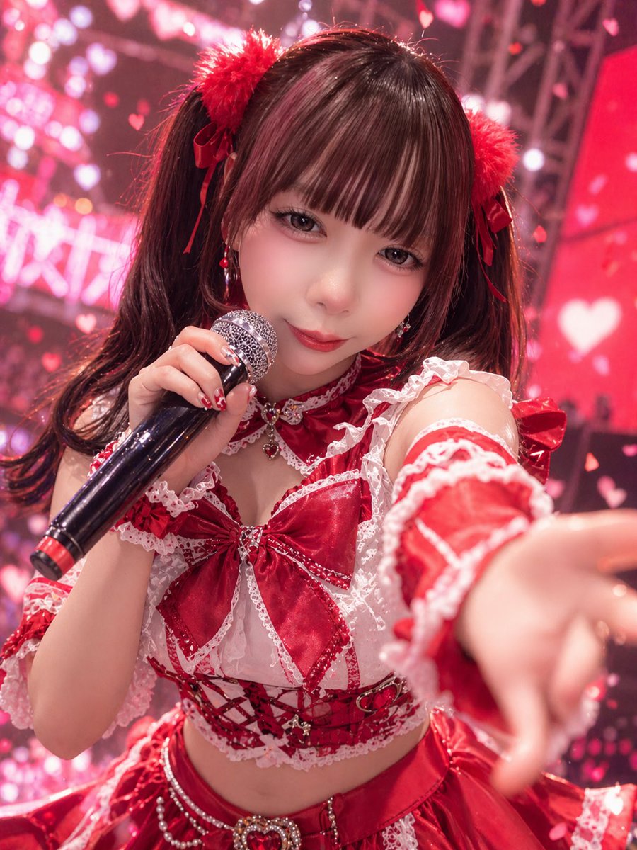 红色偶像演唱会特写