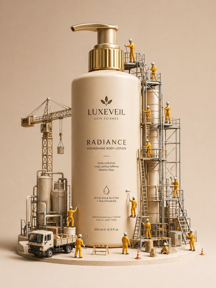 微缩模型护肤品广告