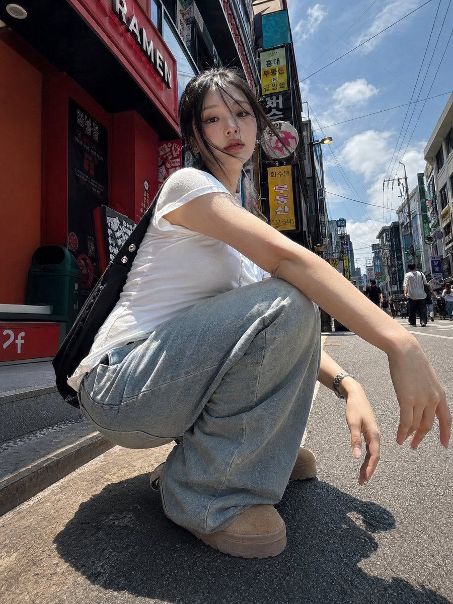 韩国女孩街头摄影