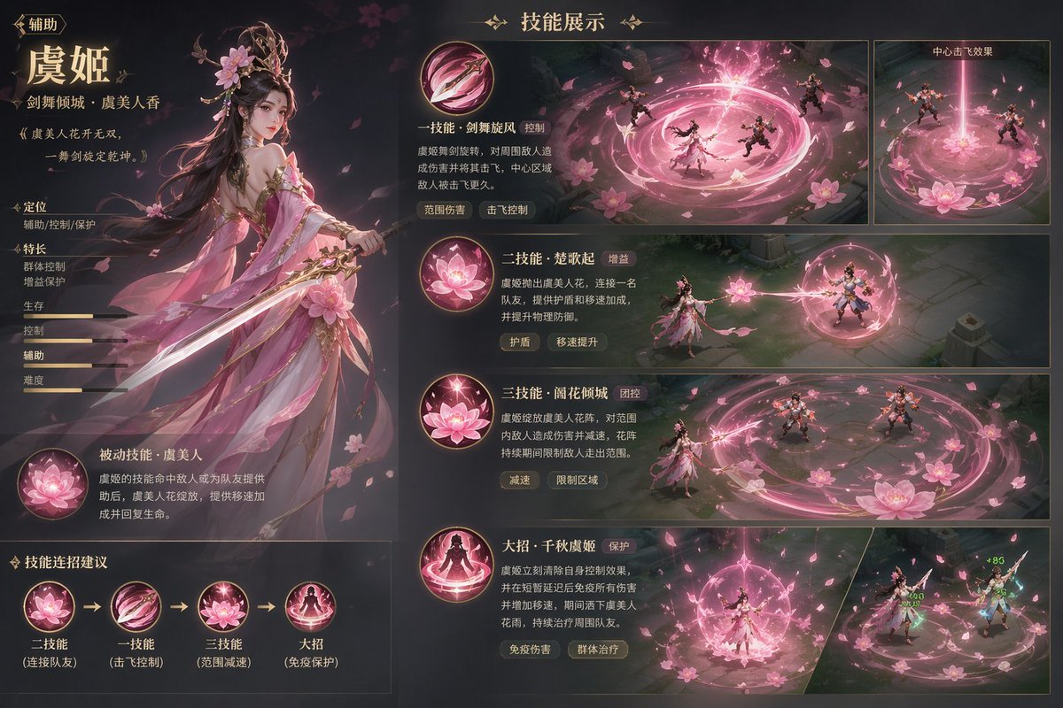 游戏角色技能概念提示词