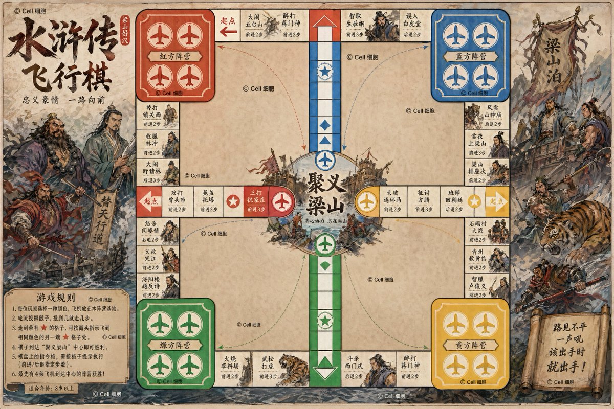 水浒传主题飞行棋项目