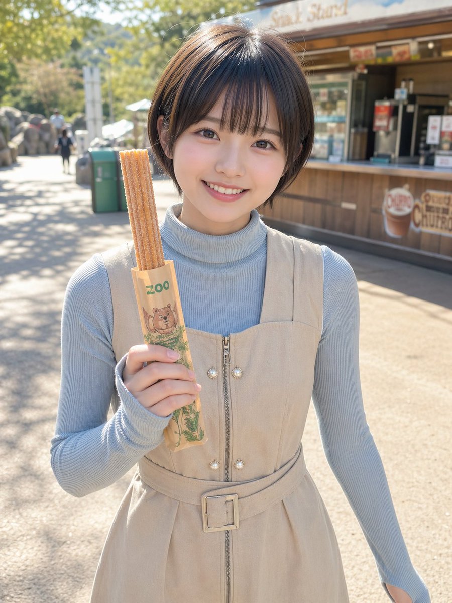 动物园吉拿棒人像摄影