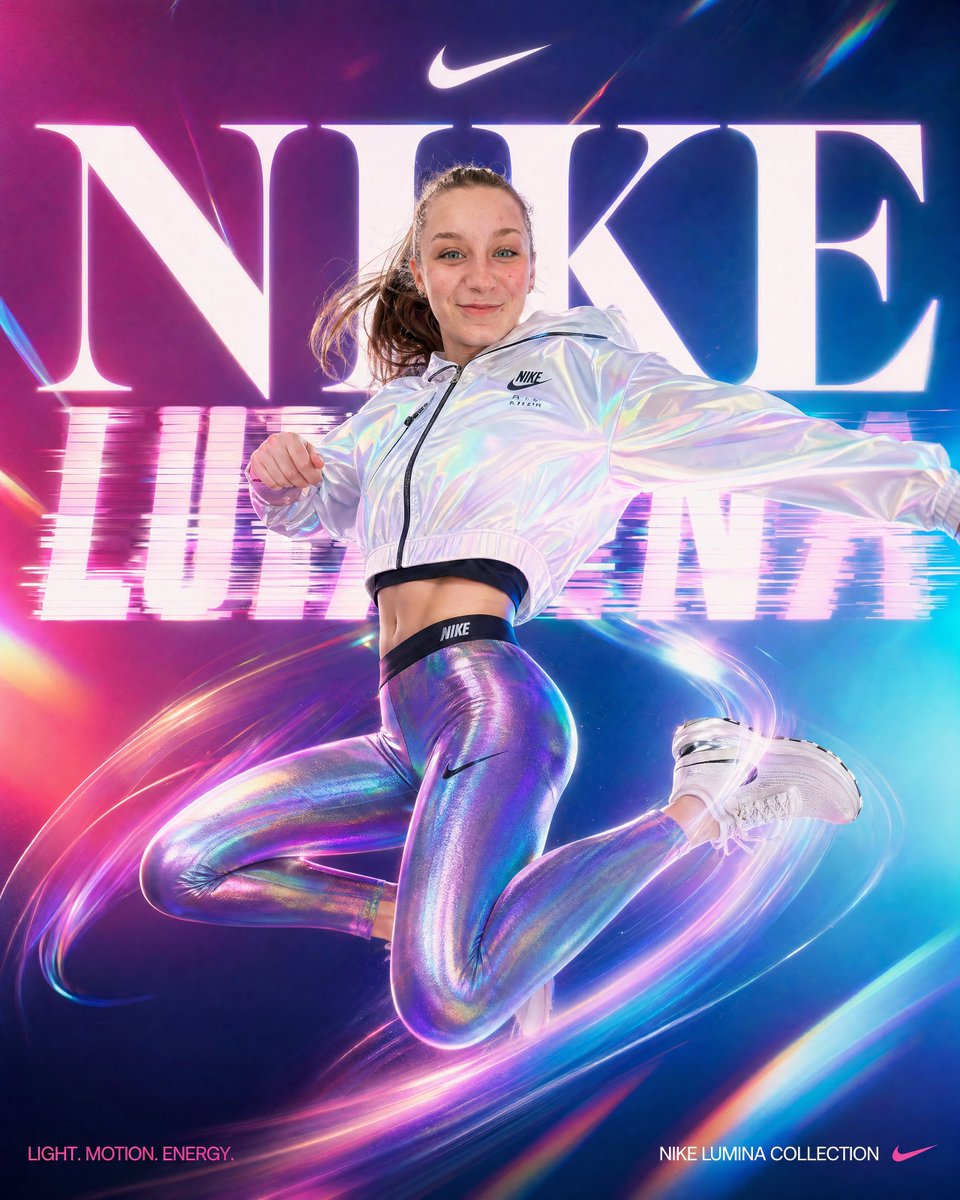 Nike Lumina 霓虹广告海报