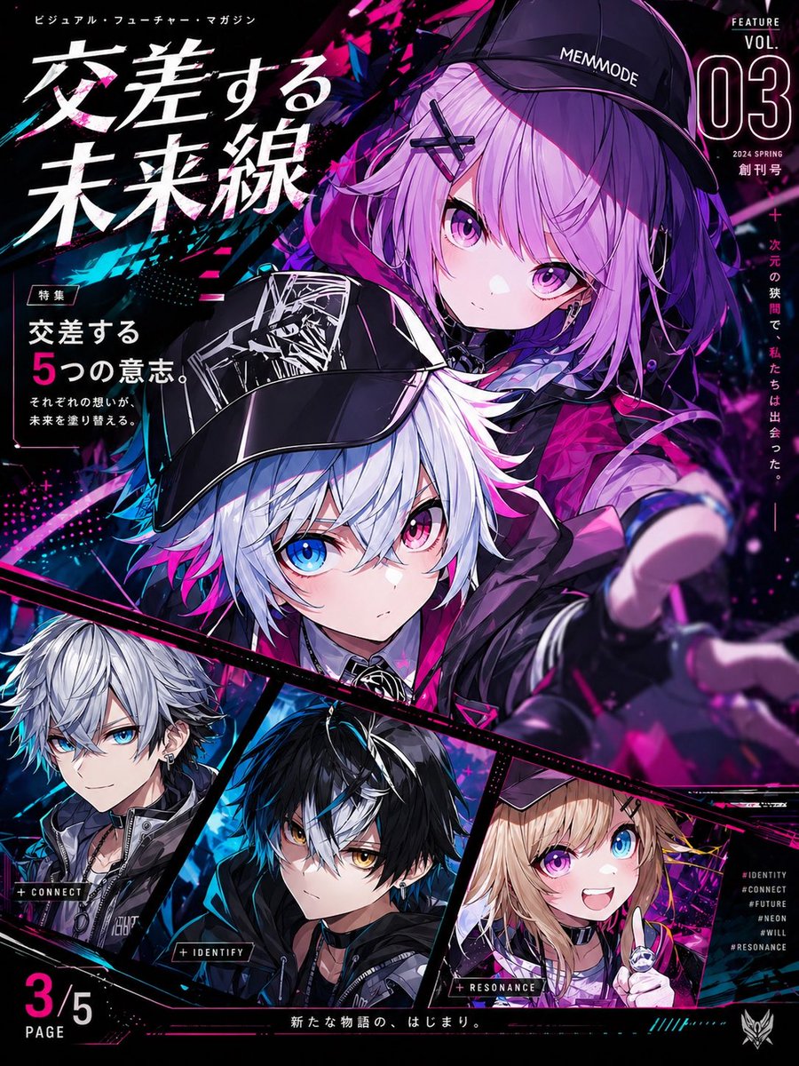 赛博朋克动漫杂志封面